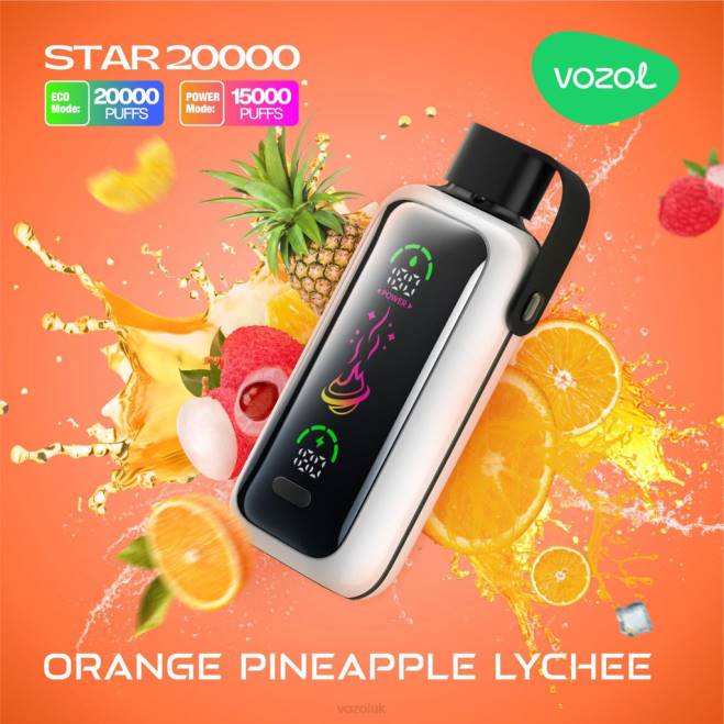 VOZOL STAR 20000 442T15 ORANGE PINEAPPLE LYCHEE Vozol Vape Price