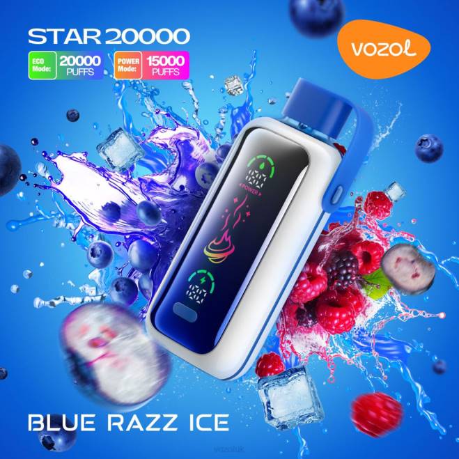 VOZOL STAR 20000 442T4 BLUE RAZZ ICE Vozol UK