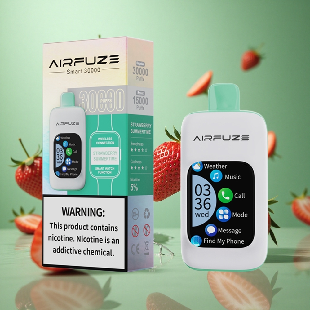 Strawberry Summertime AirFuze Smart 30000 Puffs Disposable Pod 900mAh Type-C