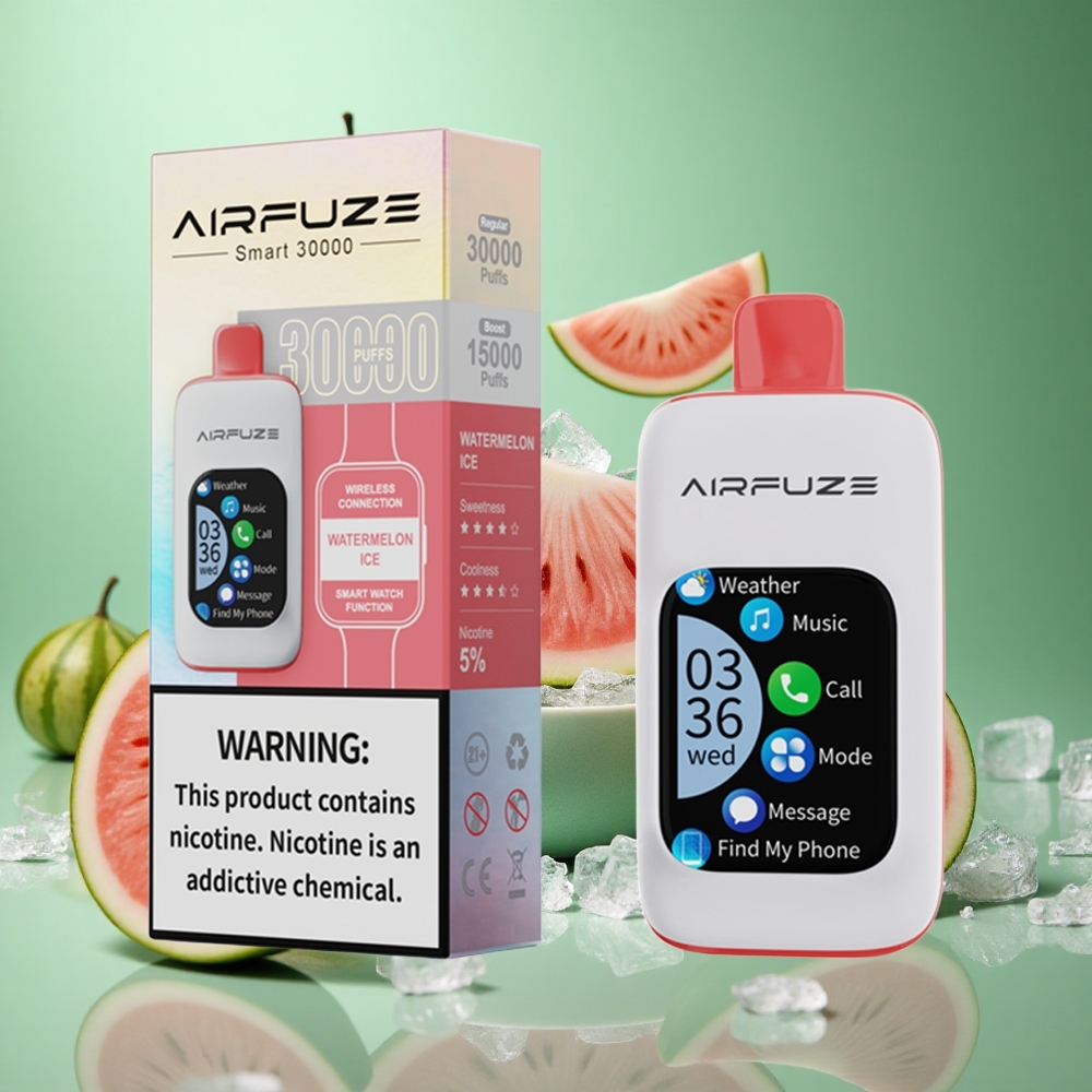 Watermelon Ice AirFuze Smart 30000 Puffs Disposable Pod with Touch Screen & Type-C