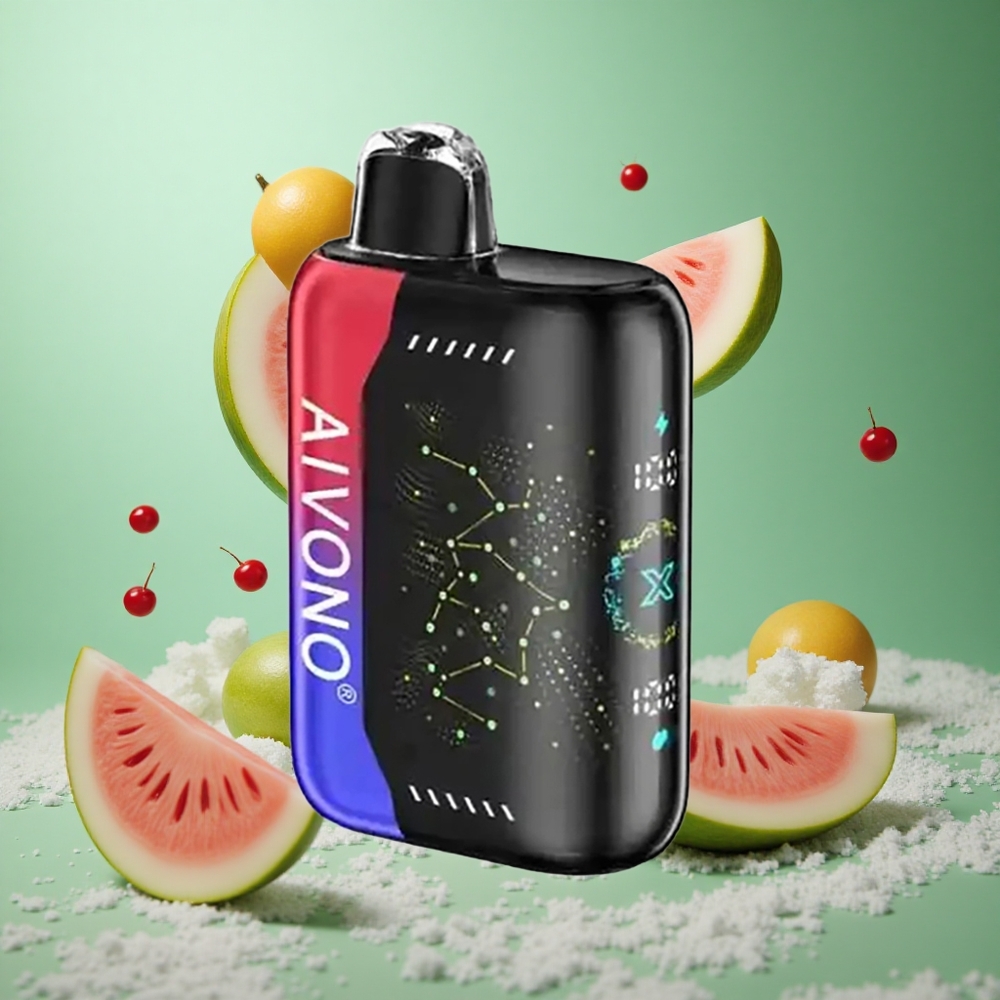 Iced Watermelon Cherry Aivono Aim Boom 25000 Puffs 28ml Mesh Coil