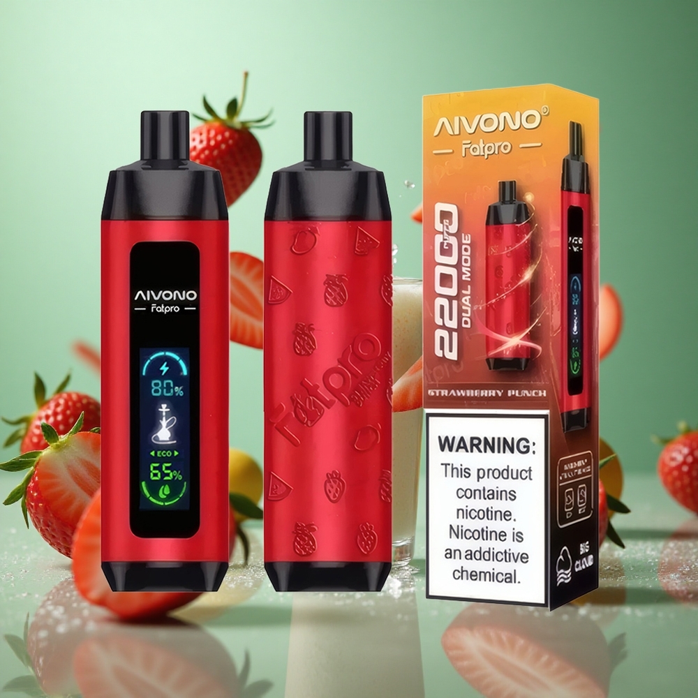 Strawberry Punch Aivono Aim Fatpro 22000 Puffs 28ml Eco/Boost
