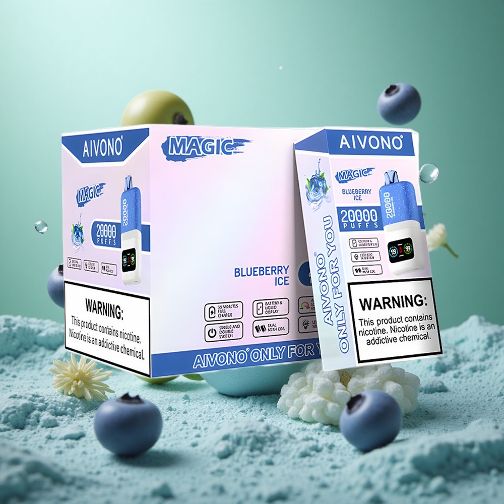 Blueberry Ice Aivono Aim Magic 20000 Puffs Dual Mesh LCD Disposable Vape