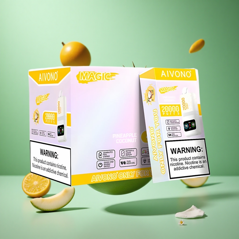 Pineapple Coconut Aivono Aim Magic 20000 Puffs Dual Mesh LCD
