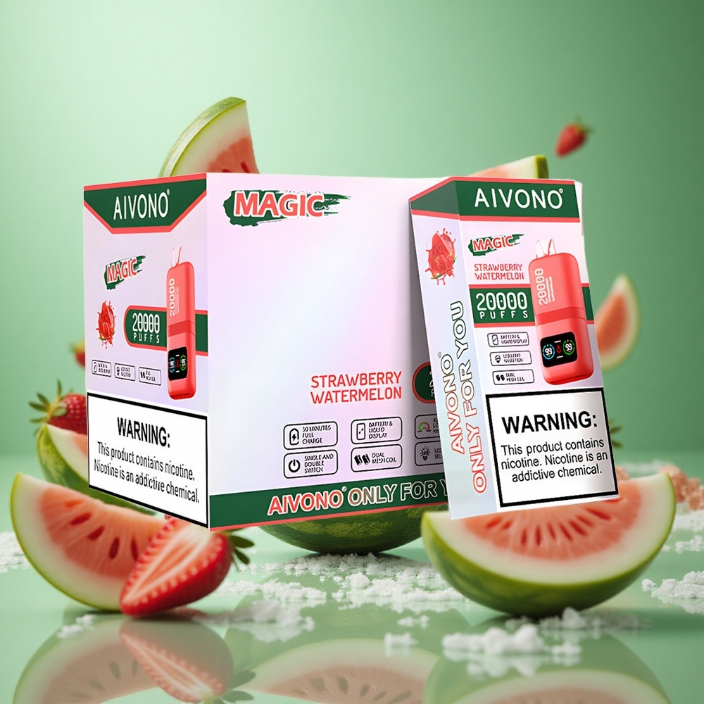 Strawberry Watermelon Aivono Aim Magic 20000 Puffs Dual Mesh LCD