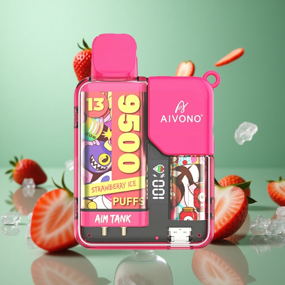 Strawberry Ice Aivono AIM-TANK 9500 Puffs 18ml 650mAh
