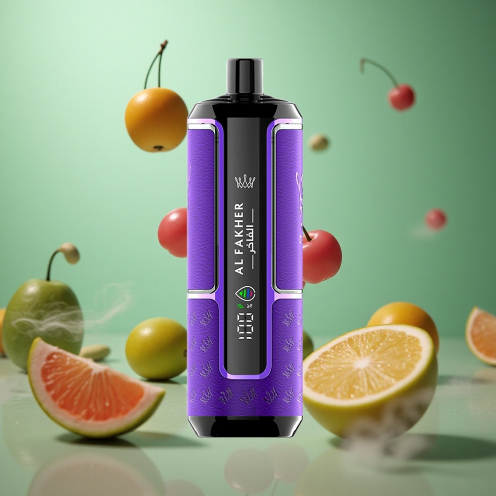 Cherry Fiesta Al Fakher Crown Bar 15K Hypermax Disposable Vape Kit 22ml 15K Puffs