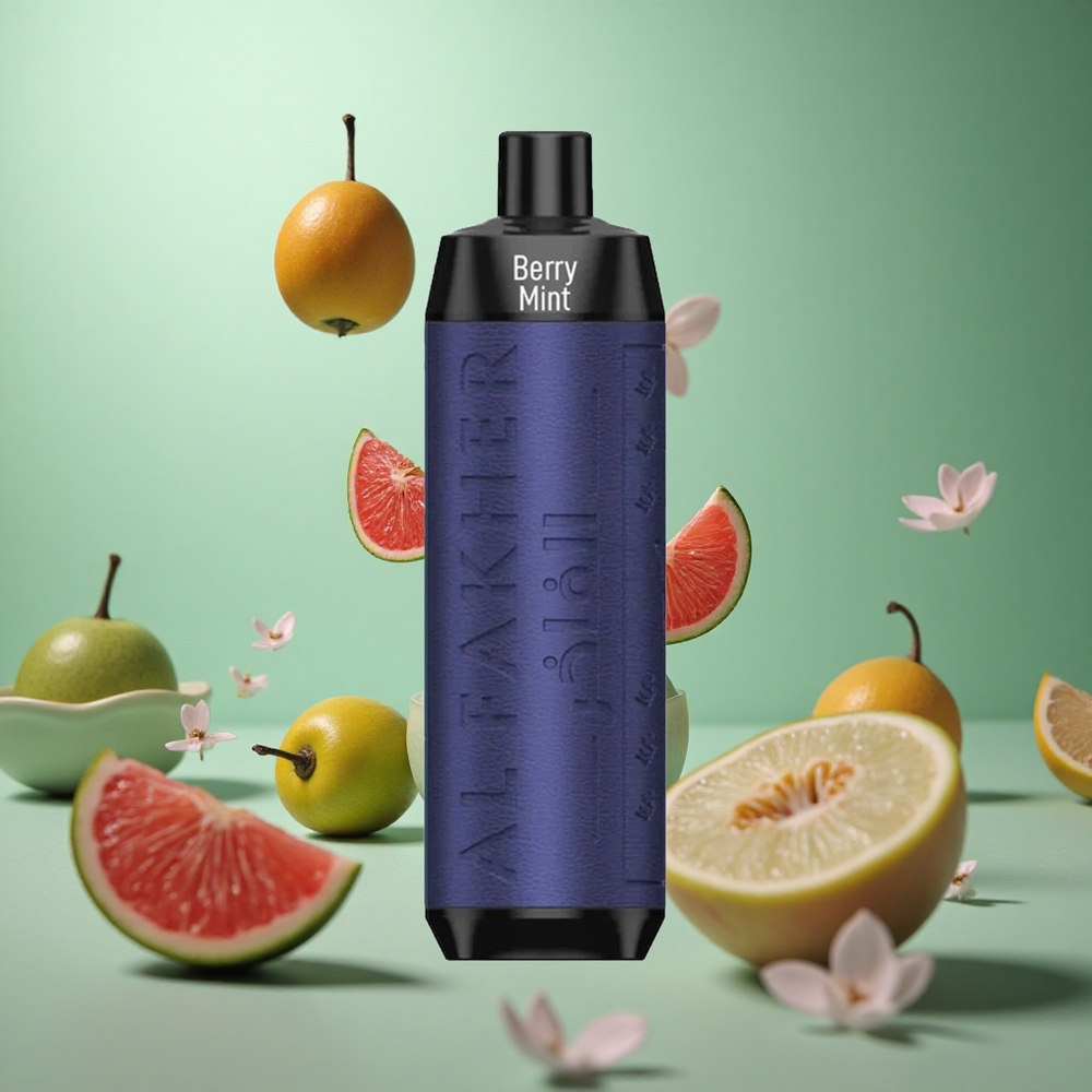 Berry Mint Al Fakher Crown Bar 8000 Crystal Disposable Vape with USB Type-C & 18ml e-Liquid
