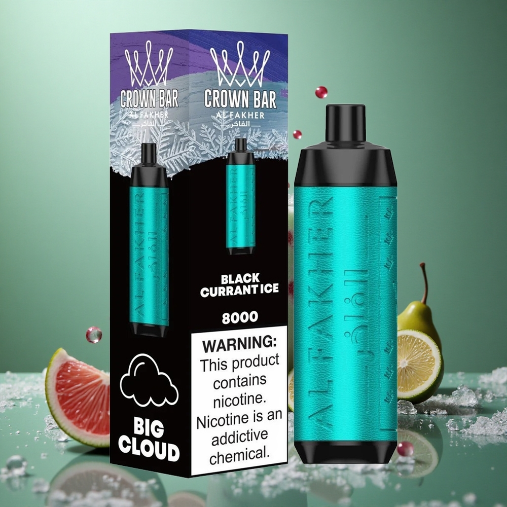 Black Currant Ice Al Fakher Crown Bar 8000 Disposable Vape 18ml 8000 Puffs