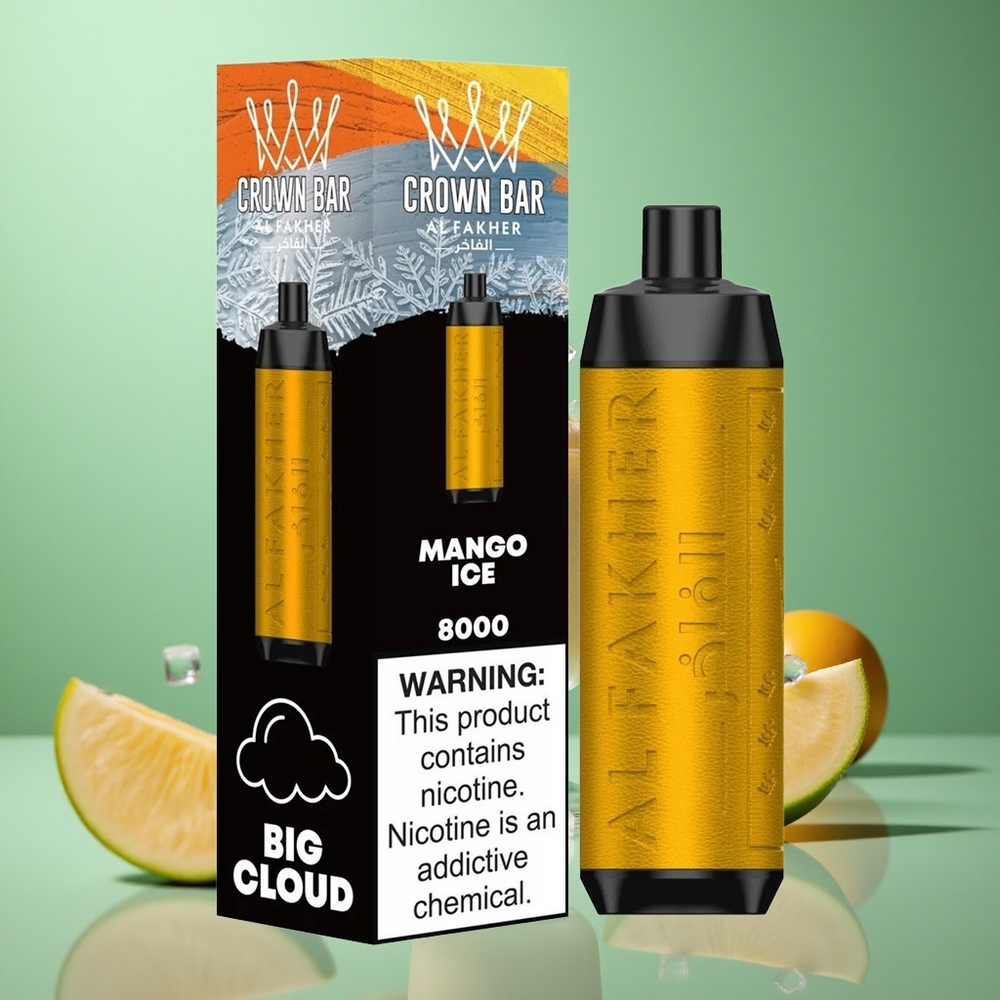 Mango Ice Al Fakher Crown Bar 8000 Disposable Vape 18ml 5mg/ml Nicotine