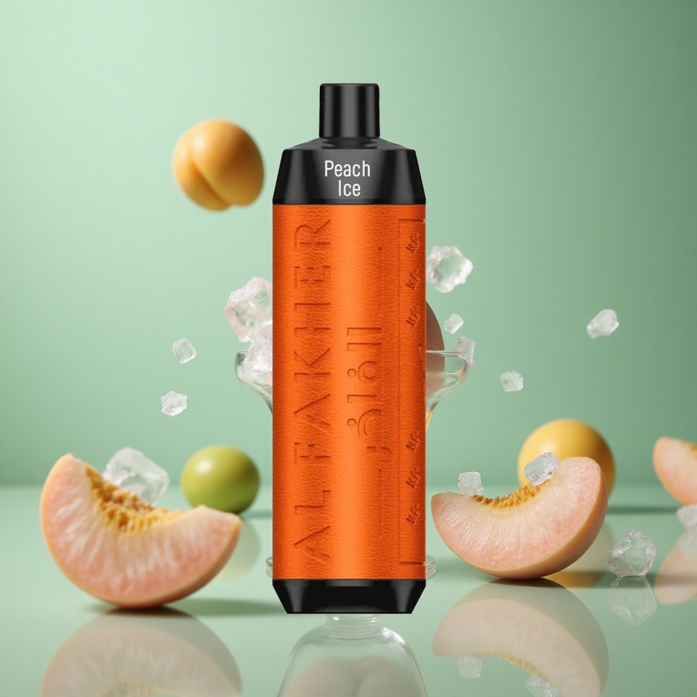 Peach Ice Al Fakher Crown Bar 8000 Crystal Disposable Vape 18ml 5mg/ml Nicotine