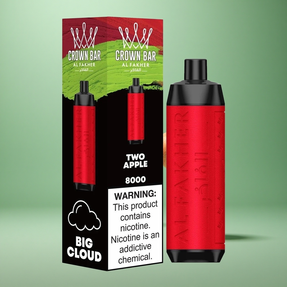 Two Apple Al Fakher Crown Bar 8000 Crystal 18ml 5mg/ml Nicotine Disposable Vape