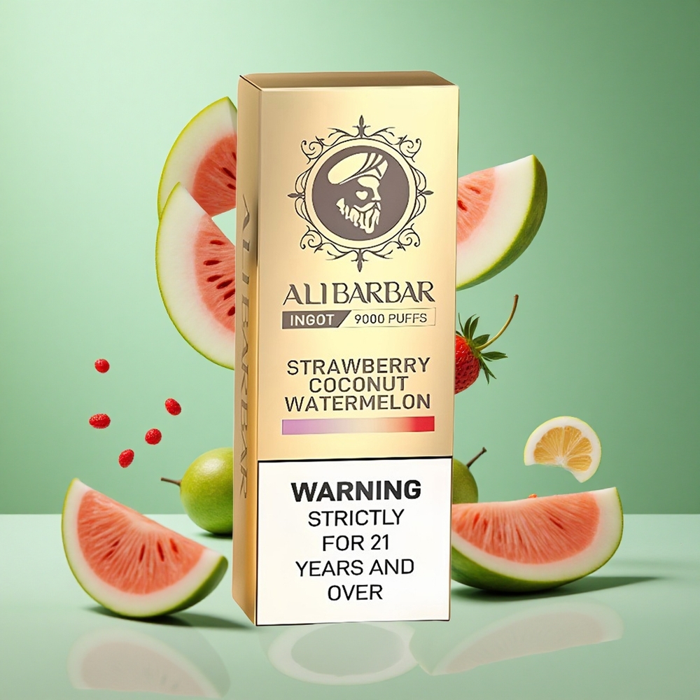 Strawberry Coconut Watermelon Alibarbar Ingot 9000 Puffs 22ml 2350mAh