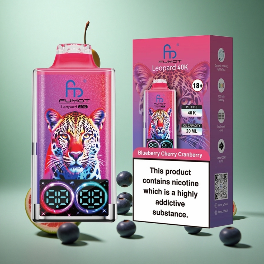 Blueberry Cherry Cranberry Fumot Leopard 40K Puffs Dual Mesh Type-C