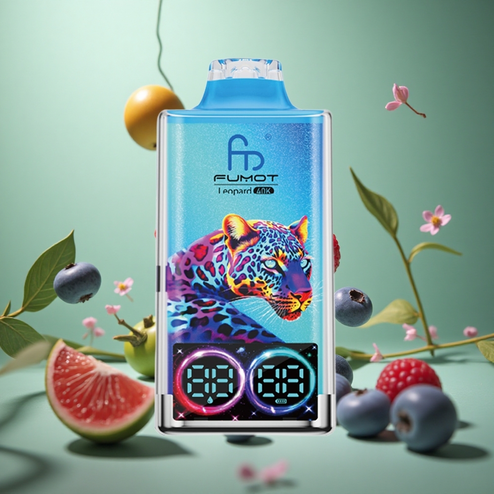 Blueberry Raspberry Fumot Leopard 40K Puffs Dual Mesh Type-C Disposable Vape