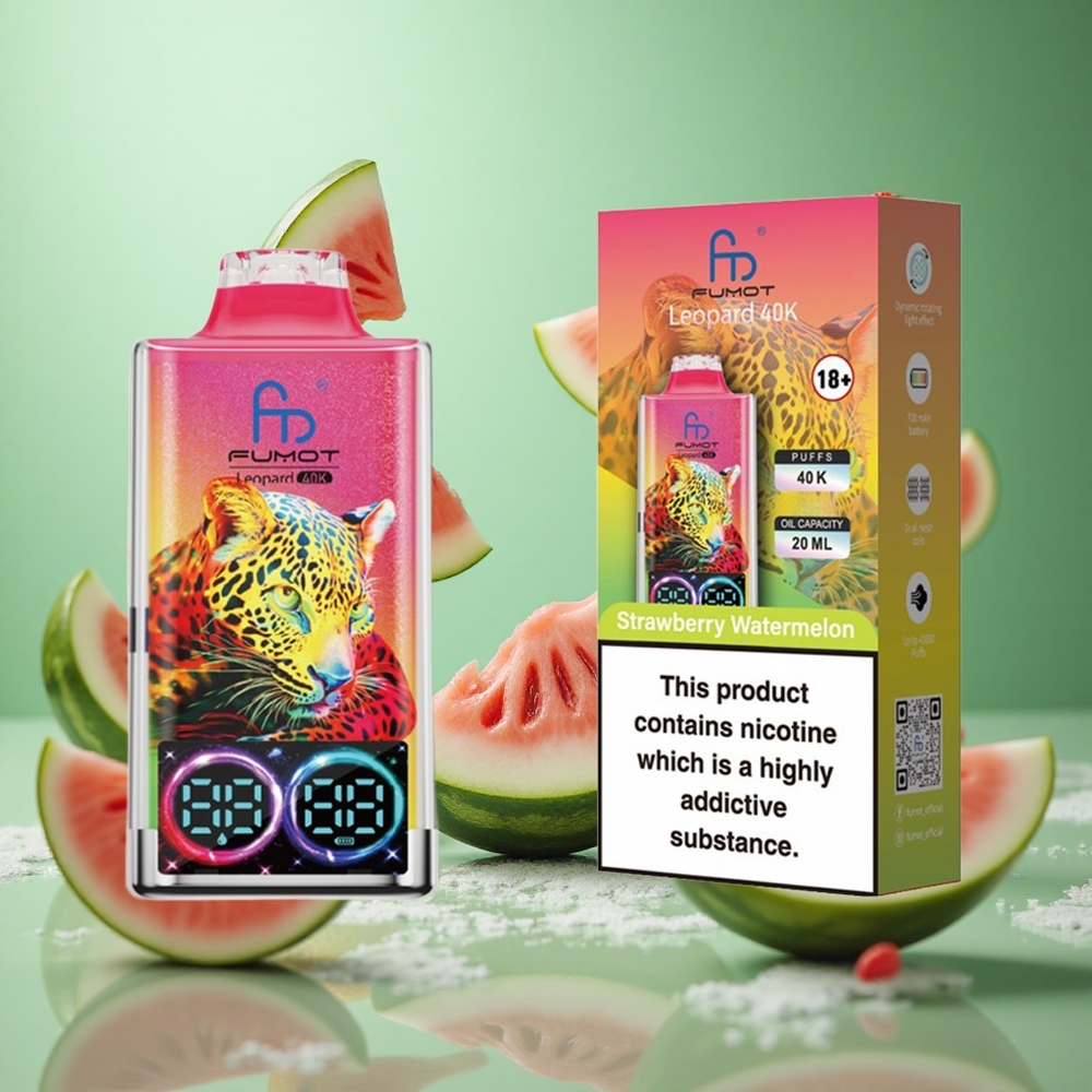 Strawberry Watermelon Fumot Leopard 40K Puffs Dual Mesh Type-C Charging