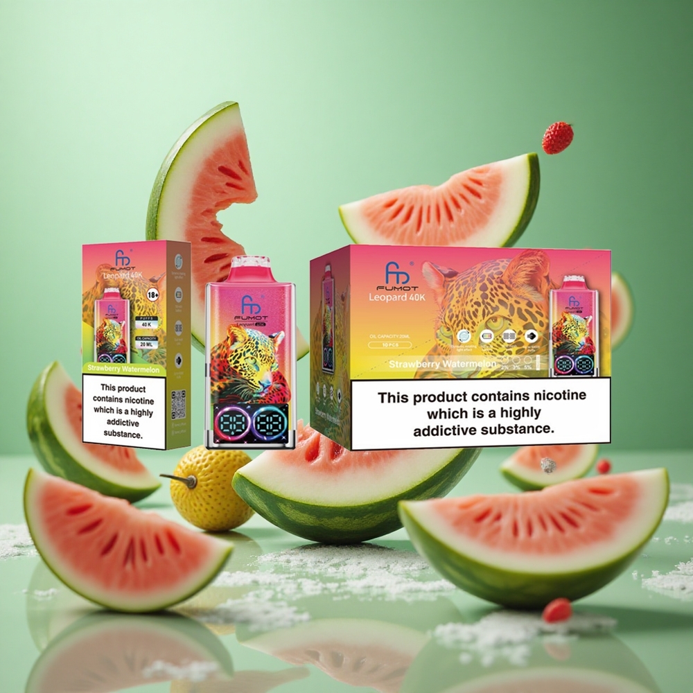 Strawberry Watermelon Fumot Leopard 40K Puffs Dual Mesh Type-C Charging