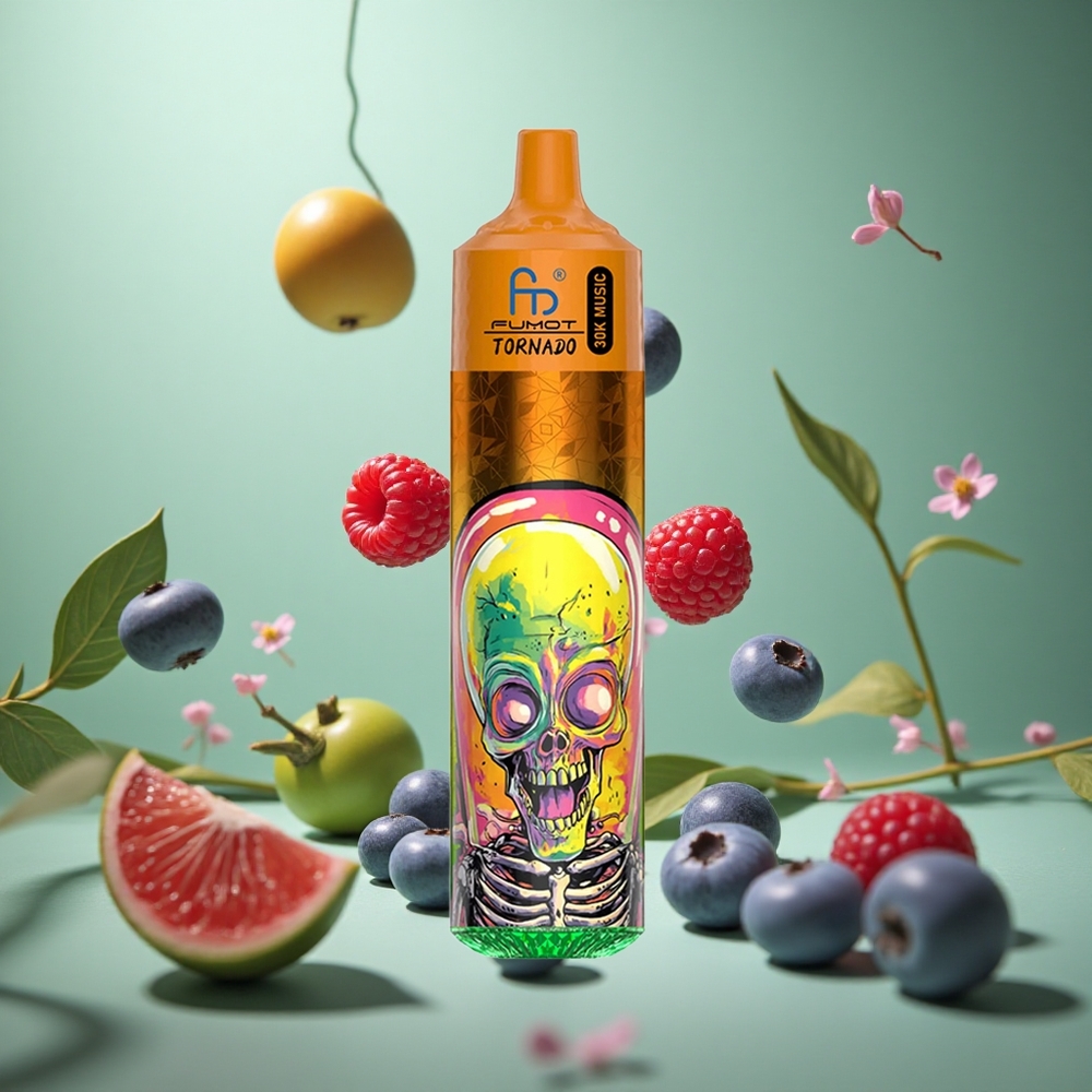 Blueberry Raspberry Fumot RandM Tornado 30000 Puffs 30mL Disposable Vape