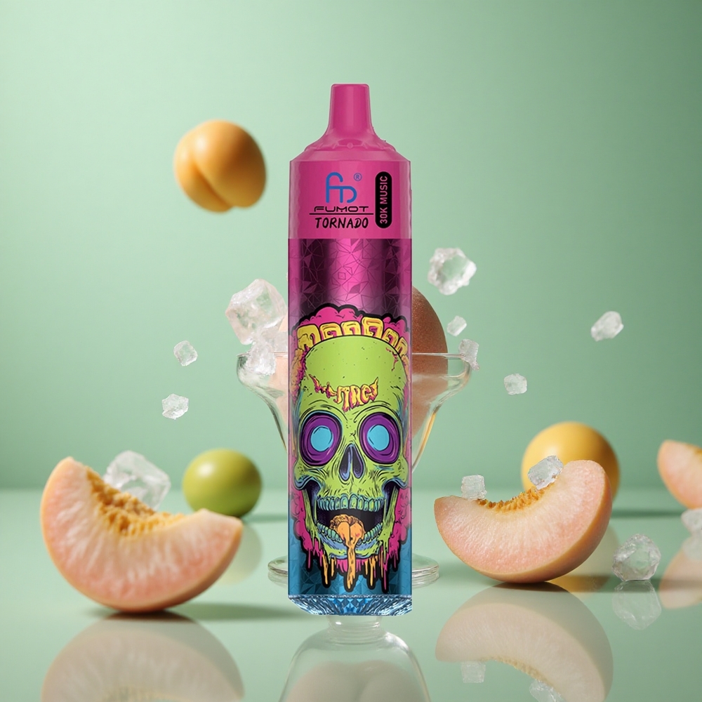 Peach Ice Fumot RandM Tornado 30000 Puffs 30mL Disposable Vape
