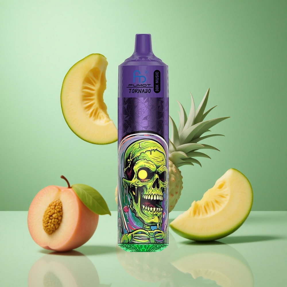 Peach Mango Pineapple Fumot RandM Tornado 30000 Puffs Disposable Vape with 30mL & 2% 5% Nicotine