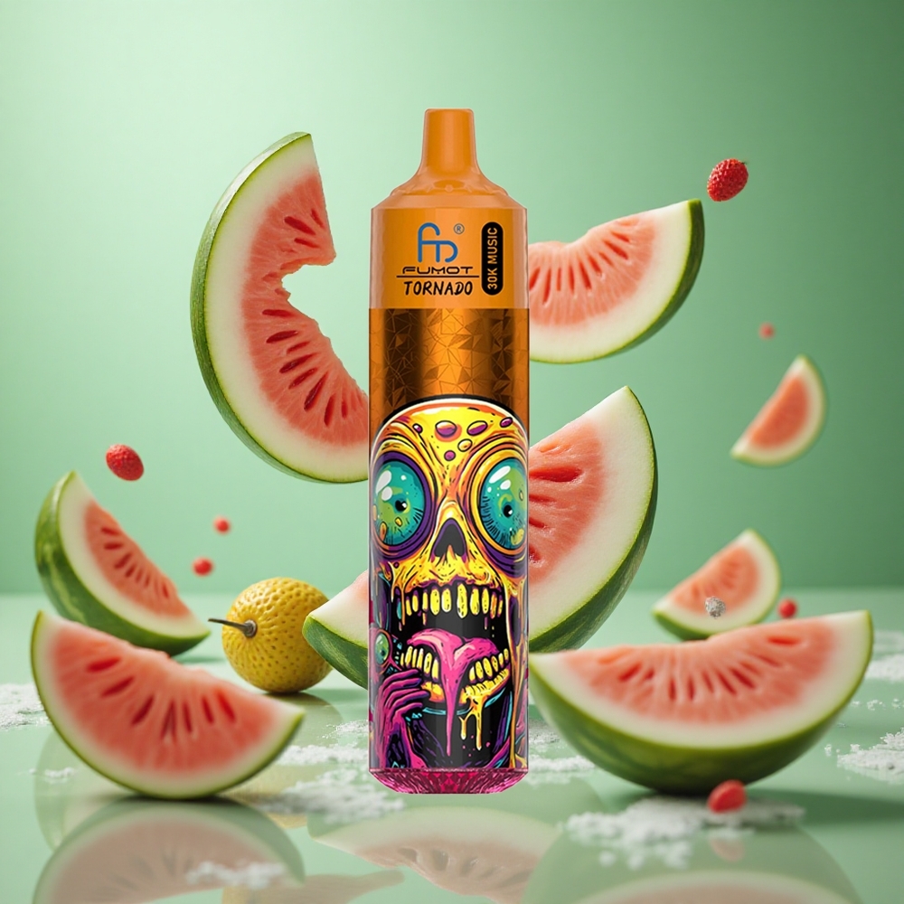 Strawberry Watermelon Fumot RandM Tornado 30000 Puffs Disposable Vape 30mL 2% 5% Nicotine