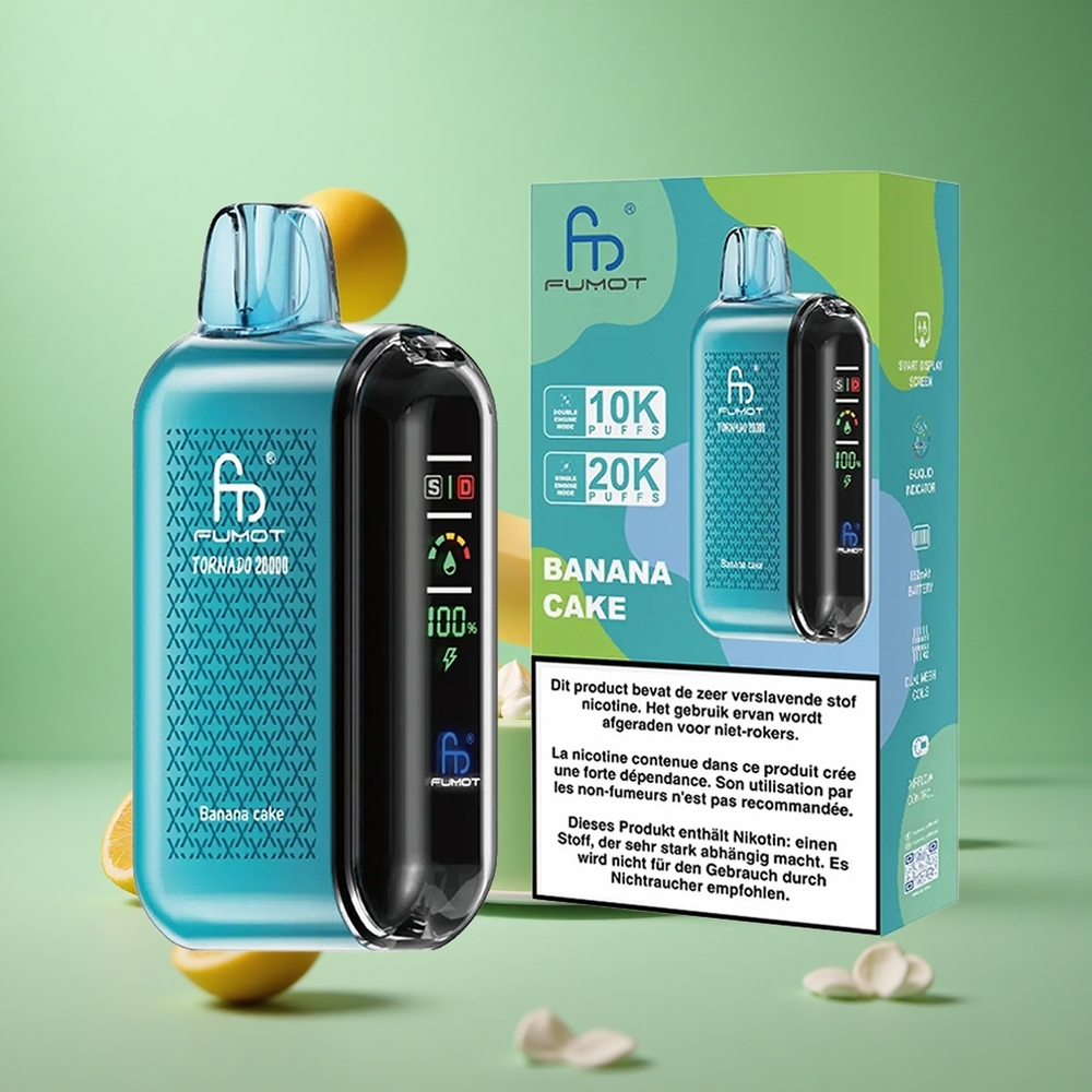 Banana Cake Fumot Tornado 20000 Puffs Dual Mesh 20ml