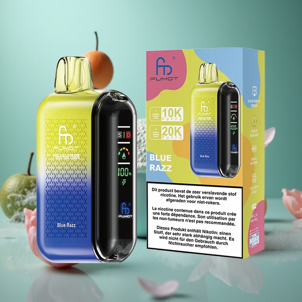 Blue Razz Fumot Tornado 20000 Puffs Dual Mesh Smart Display
