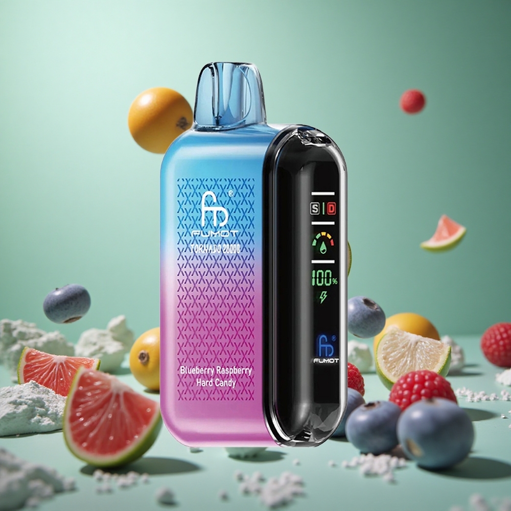 Blueberry Raspberry Fumot Tornado 20000 Puffs Dual Mesh Disposable Vape