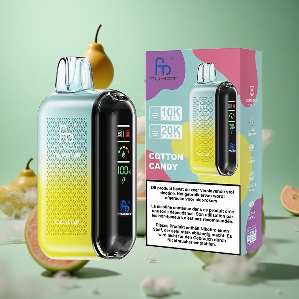 Cotton Candy Fumot Tornado 20000 Puffs Dual Mesh Airflow