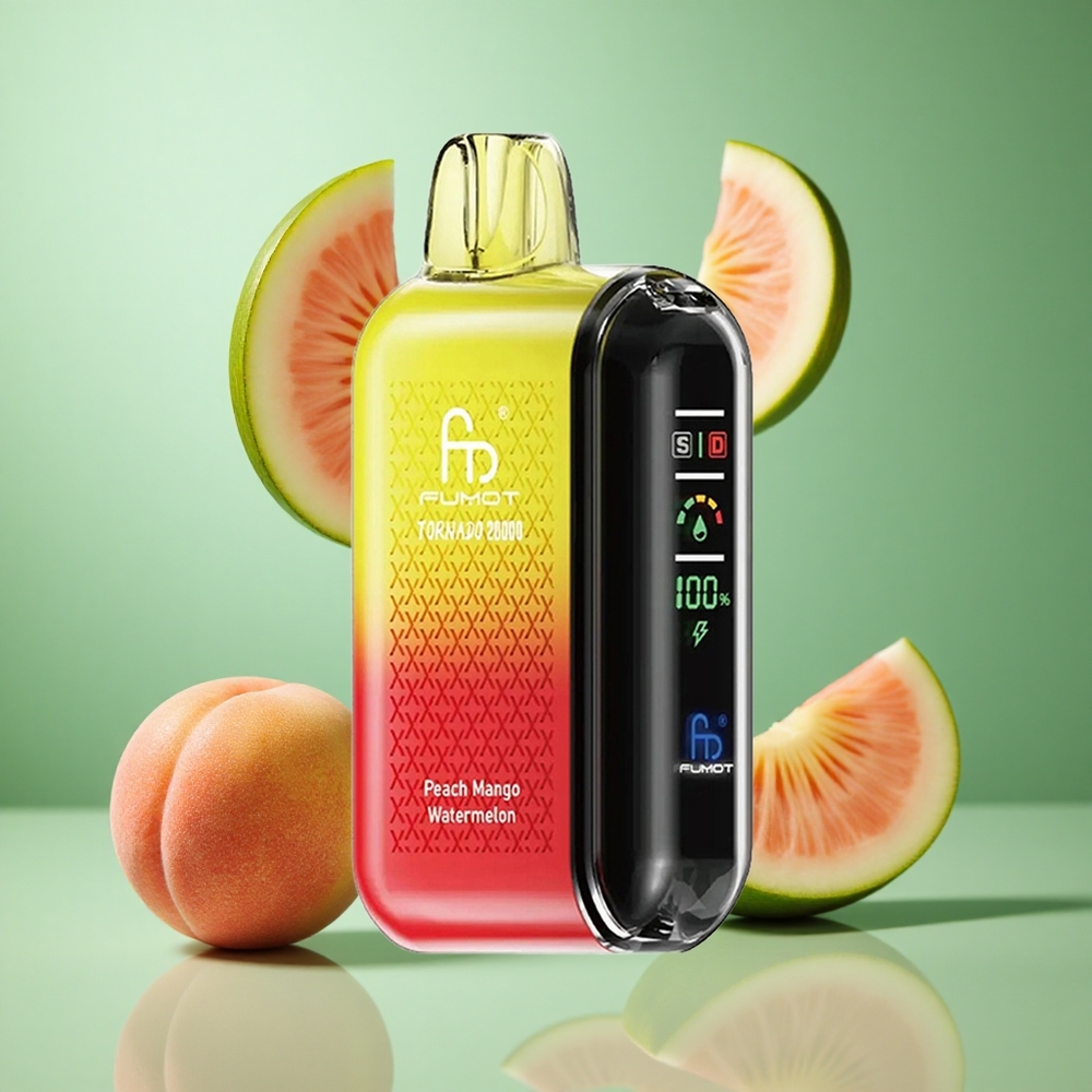 Peach Mango Watermelon Fumot Tornado 20000 Puffs Dual Mesh Airflow