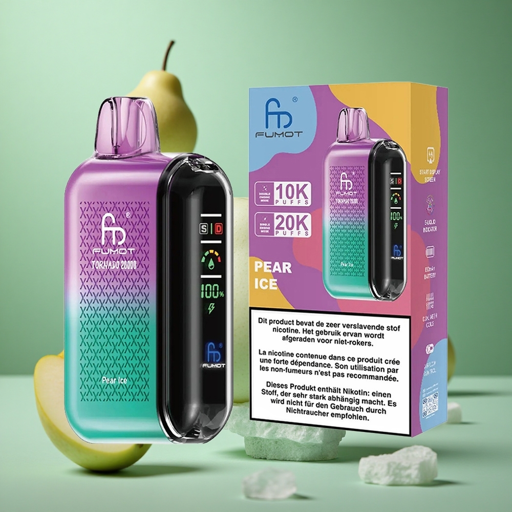Pear Ice Fumot Tornado 20000 Puffs Dual Mesh Airflow Control