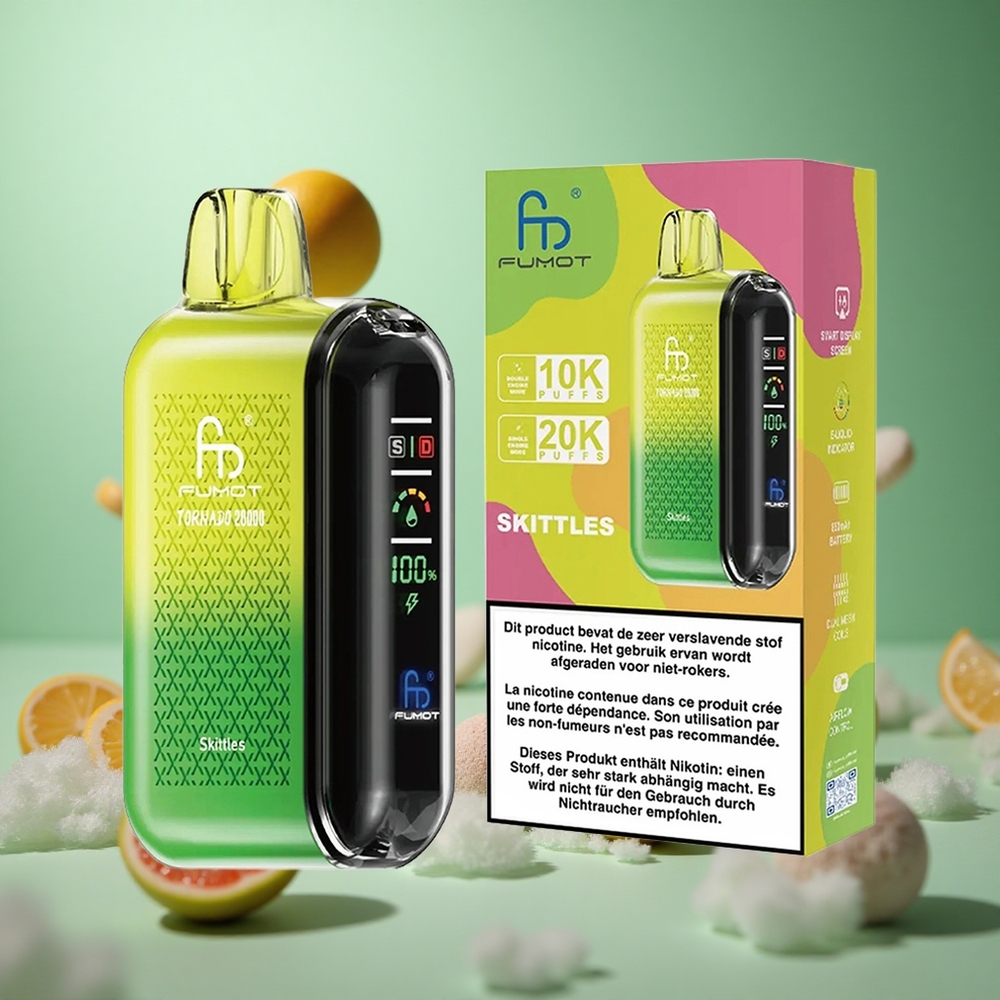 Skittles Fumot Tornado 20000 Puffs Dual Mesh Disposable Vape