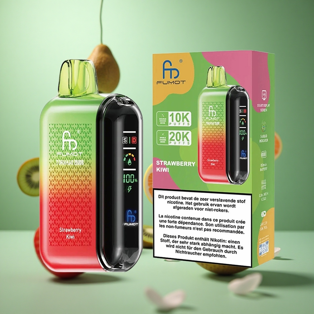 Strawberry Kiwi Fumot Tornado 20000 Puffs Dual Mesh Airflow Control