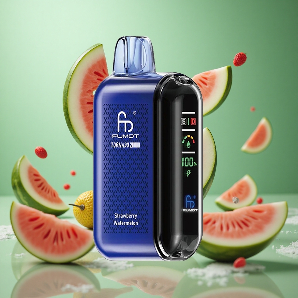 Strawberry Watermelon Fumot Tornado 20000 Puffs Dual Mesh Smart Display