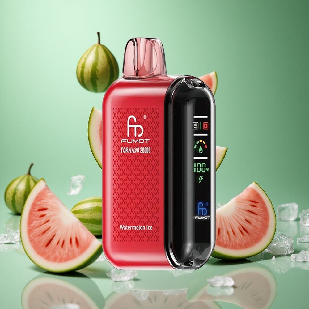 Watermelon Ice Fumot Tornado 20000 Puffs Dual Mesh Smart Display