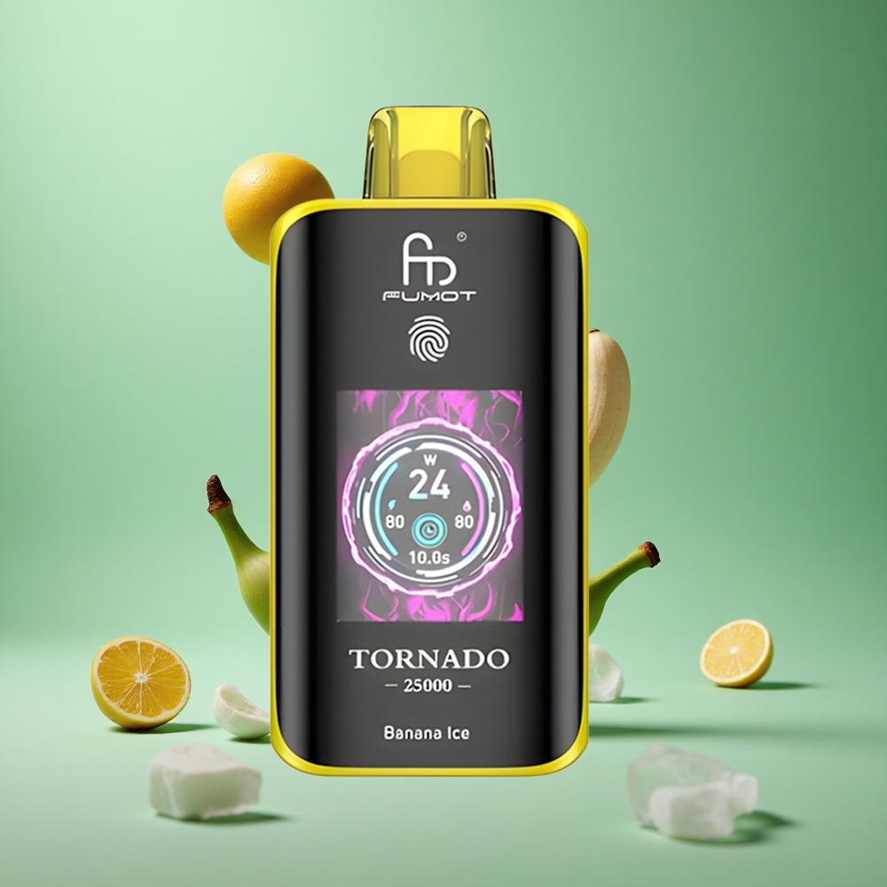 Banana Ice Fumot Tornado 25000 Puffs HD Screen 700mAh