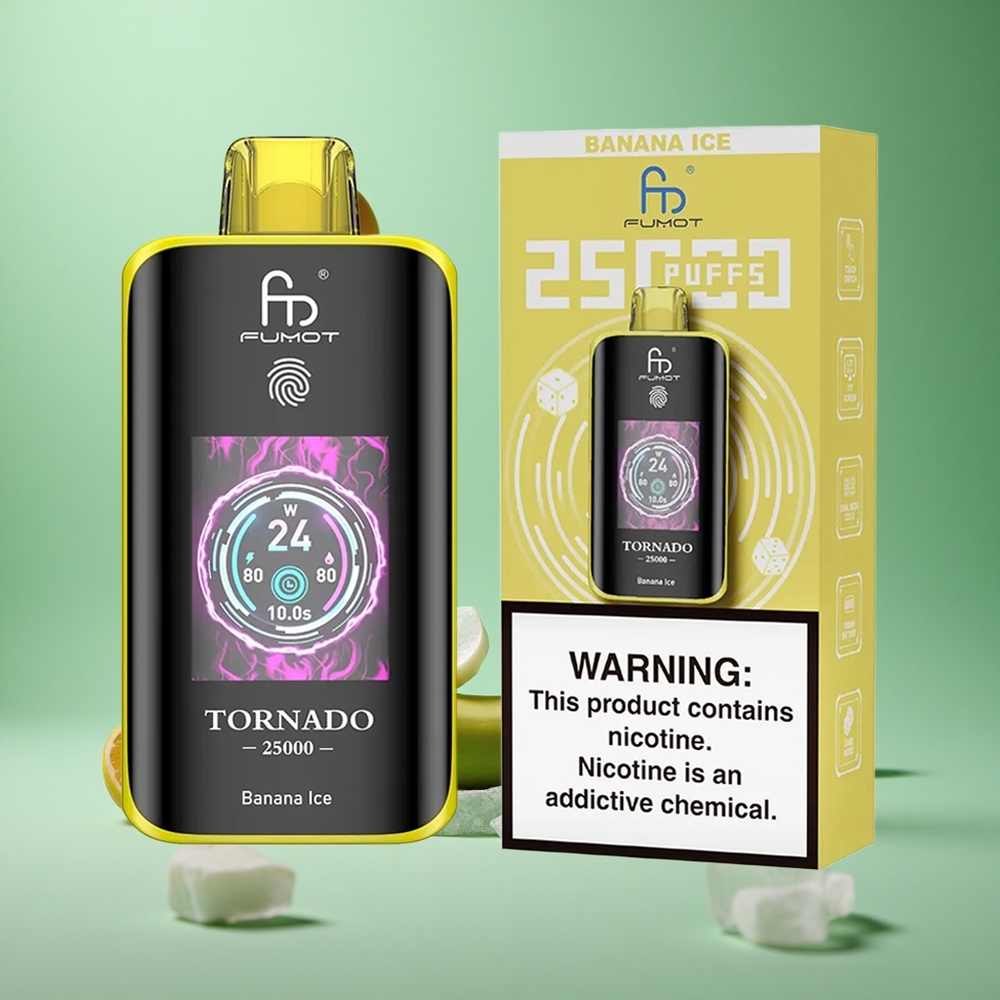 Banana Ice Fumot Tornado 25000 Puffs HD Screen 700mAh
