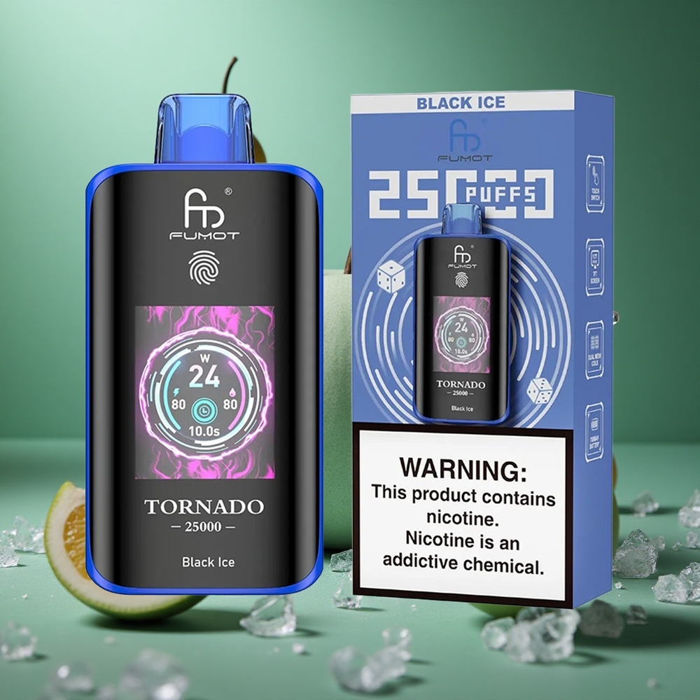 Black Ice Fumot Tornado 25000 Puffs HD Screen 20ml