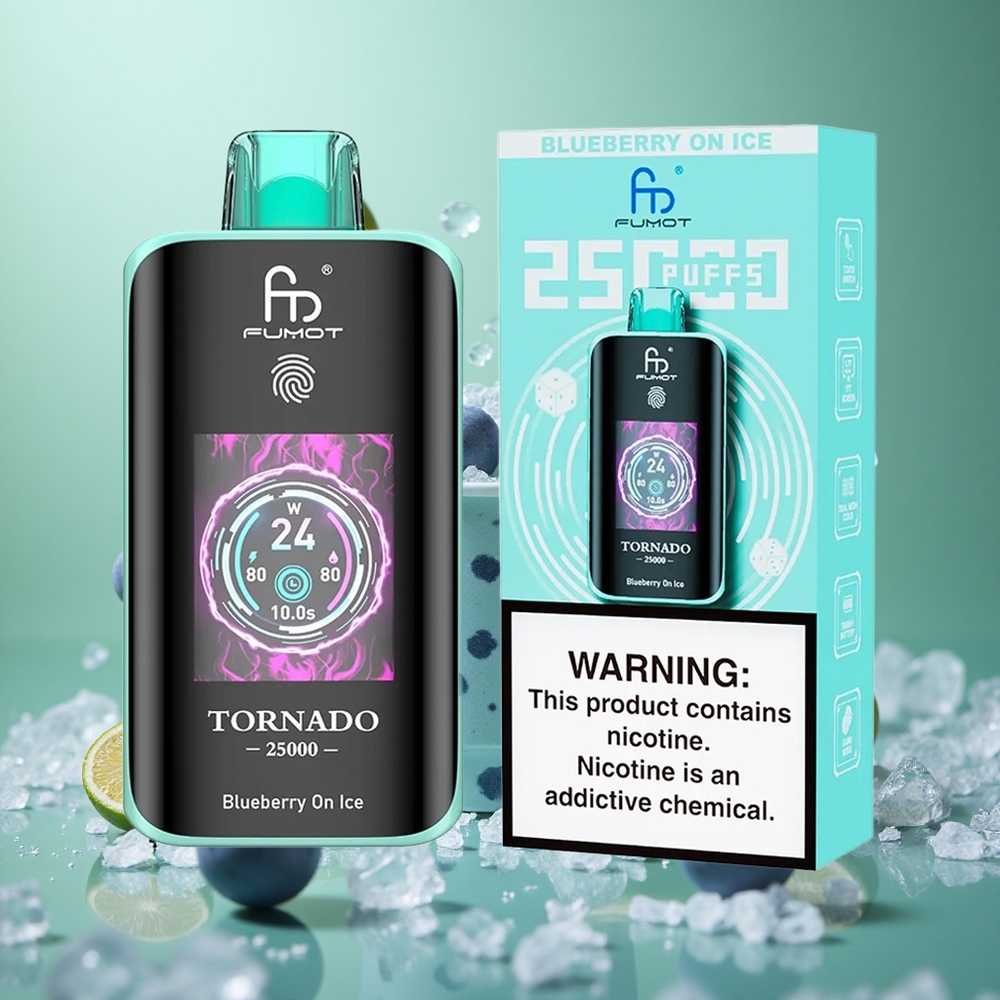 Blueberry On Ice Fumot Tornado 25000 Puffs HD Screen 20ml