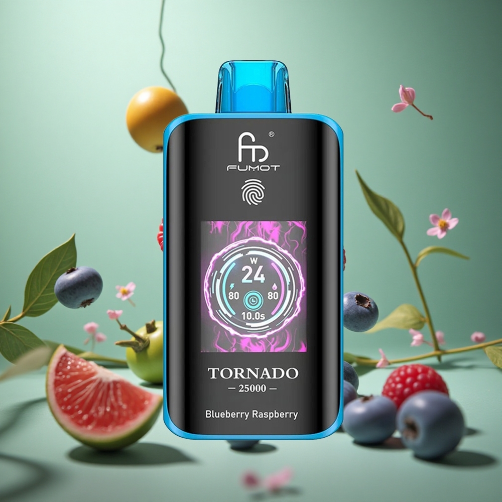 Blueberry Raspberry Fumot Tornado 25000 Puffs HD Screen 700mAh
