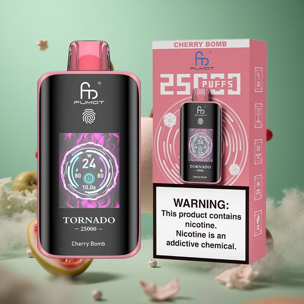 Cherry Bomb Fumot Tornado 25000 Puffs HD Screen 20ml