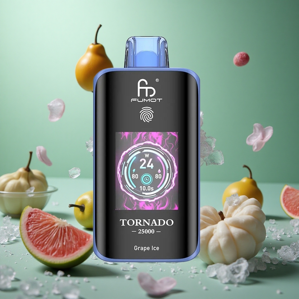 Grape Ice Fumot Tornado 25000 Puffs HD Screen 20ml