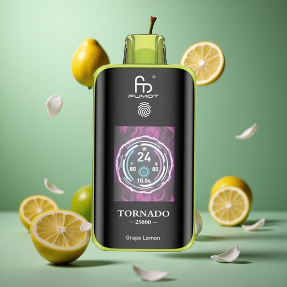 Grape Lemon Fumot Tornado 25000 Puffs HD Screen Type-C