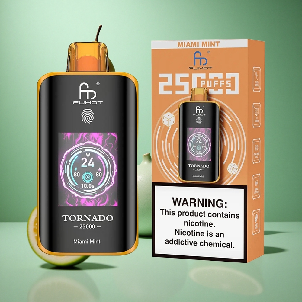 Miami Mint Fumot Tornado 25000 Puffs HD Screen 20ml