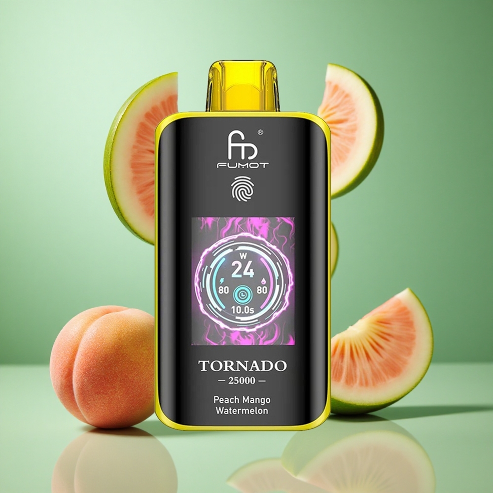 Peach Mango Watermelon Fumot Tornado 25000 Puffs HD Screen 20ml