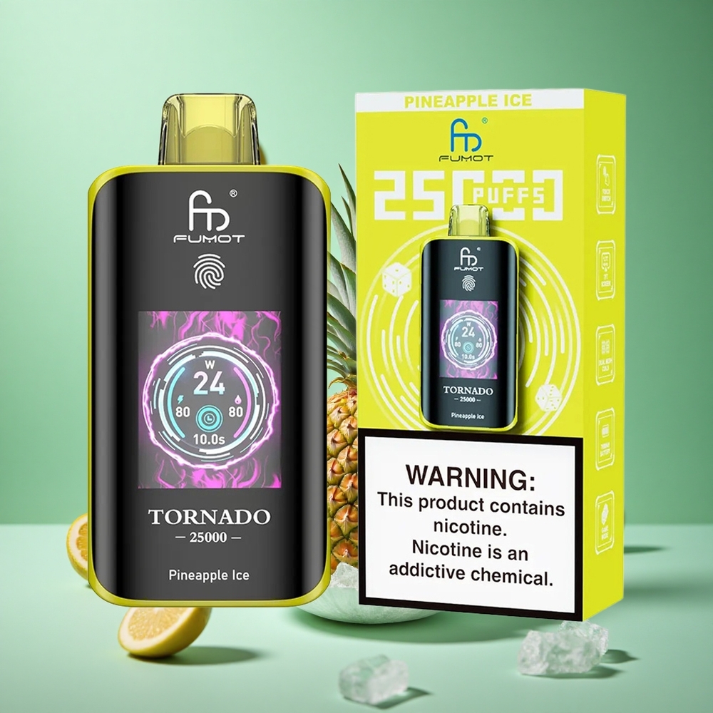 Pineapple Ice Fumot Tornado 25000 Puffs 20ml HD Screen
