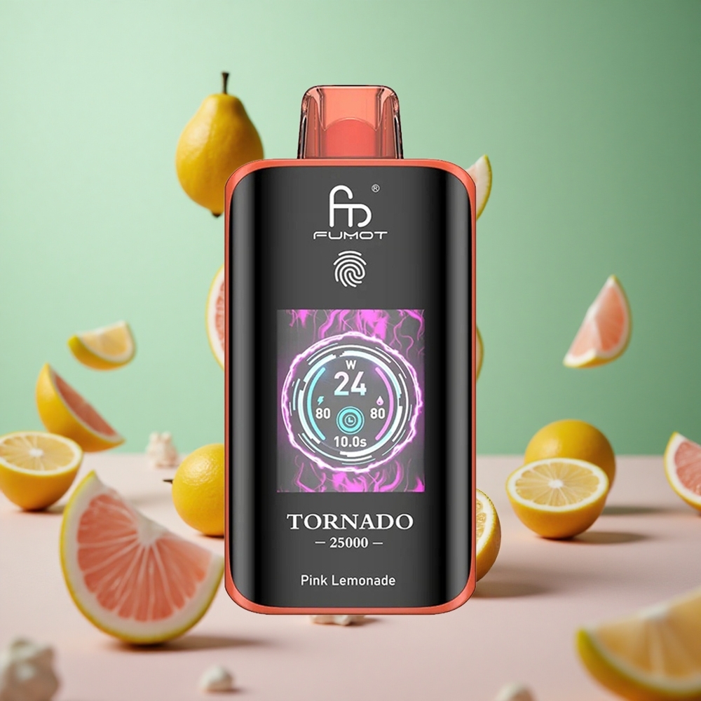Pink Lemonade Fumot Tornado 25000 Puffs HD Screen 20ml