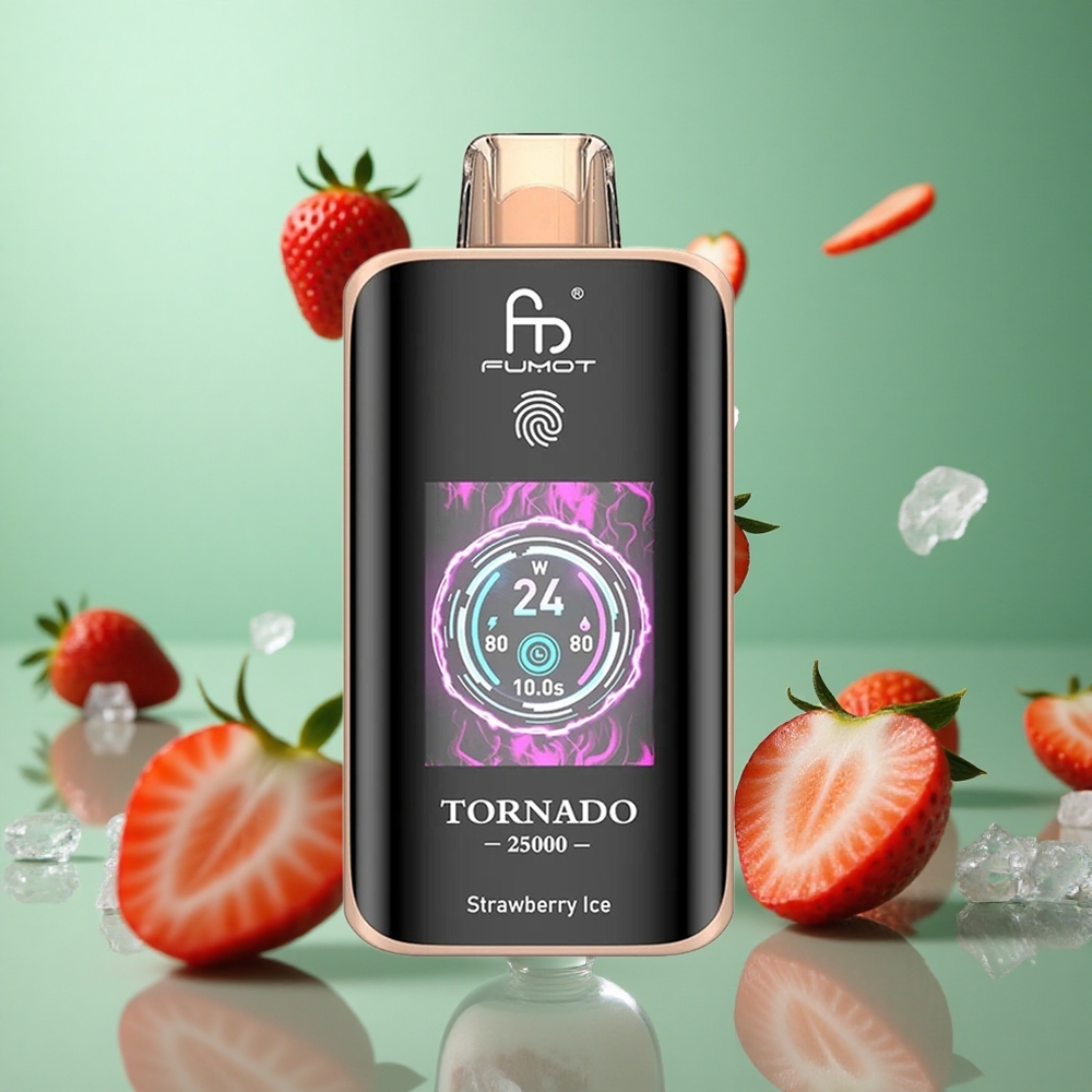 Strawberry Ice Fumot Tornado 25000 Puffs HD Screen 20ml
