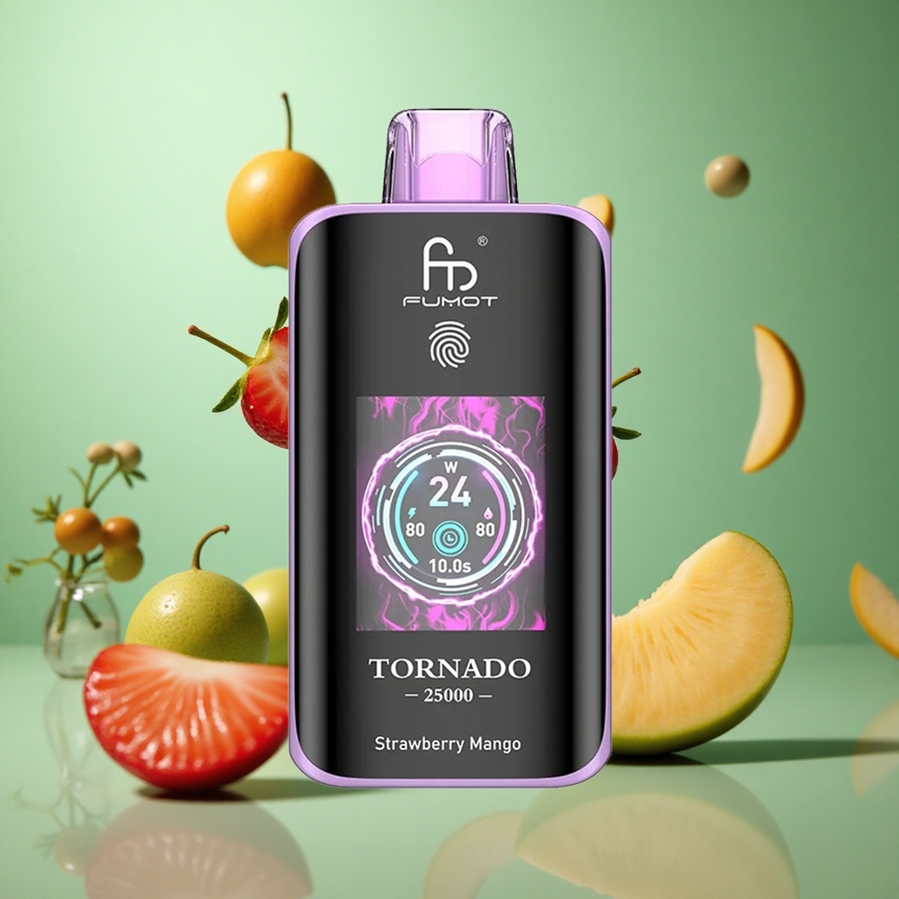 Strawberry Mango Fumot Tornado 25000 Puffs 20ml HD Screen