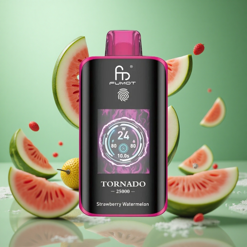 Strawberry Watermelon Fumot Tornado 25000 Puffs HD Screen 700mAh